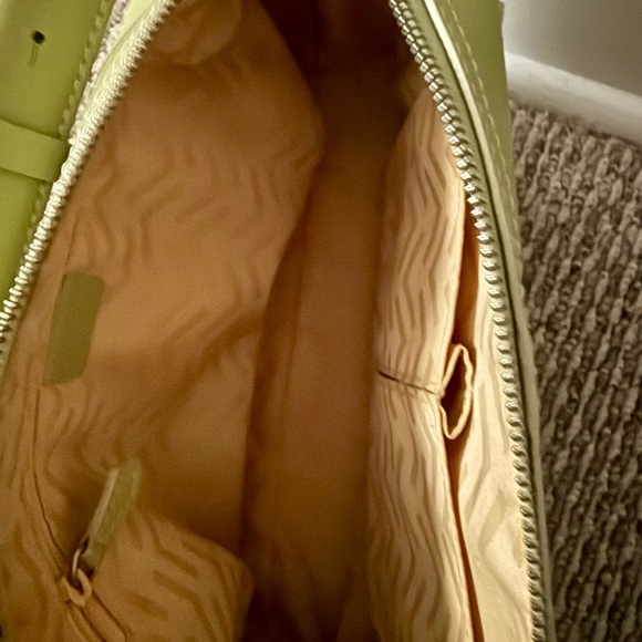 Elegant Lime Green Leather Structured Shoulder Handbag Bag Medium - Picture 8 of 15